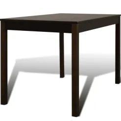 vidaXL Eettafel met 4 stoelen hout bruin