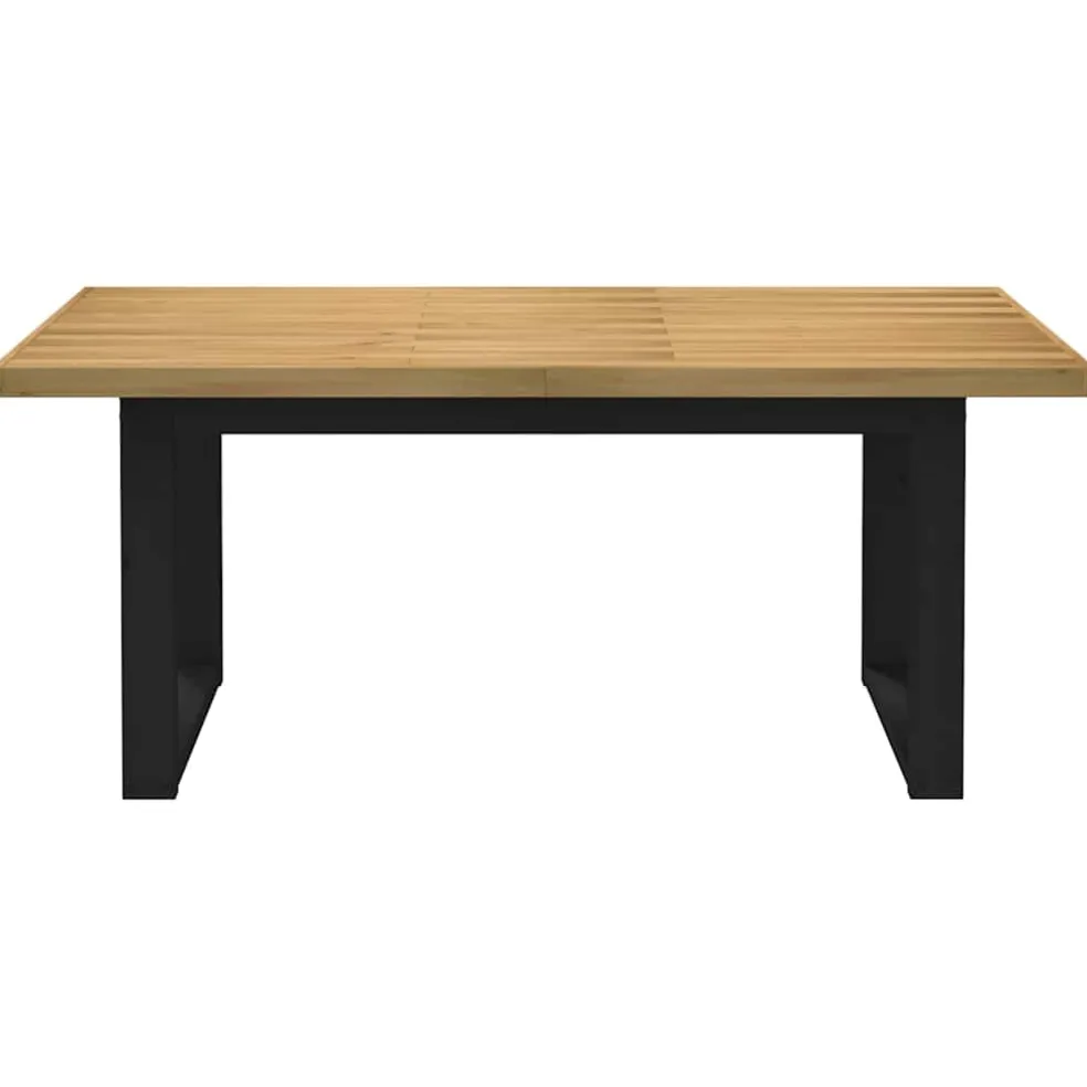 vidaXL Eettafel NOAIN U-vormige poten 180x90x75 cm massief grenenhout