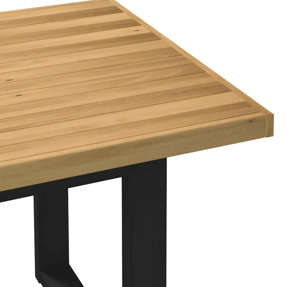 vidaXL Eettafel NOAIN U-vormige poten 180x90x75 cm massief grenenhout