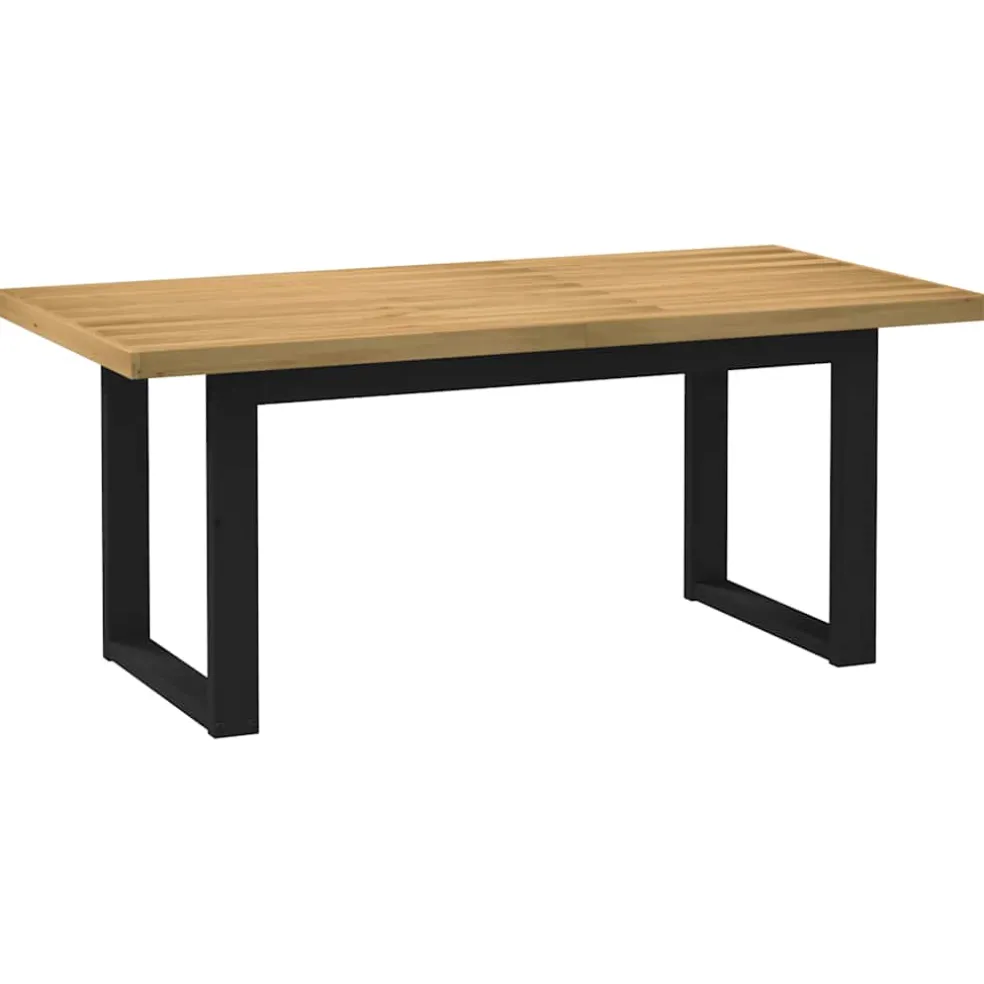 vidaXL Eettafel NOAIN U-vormige poten 180x90x75 cm massief grenenhout