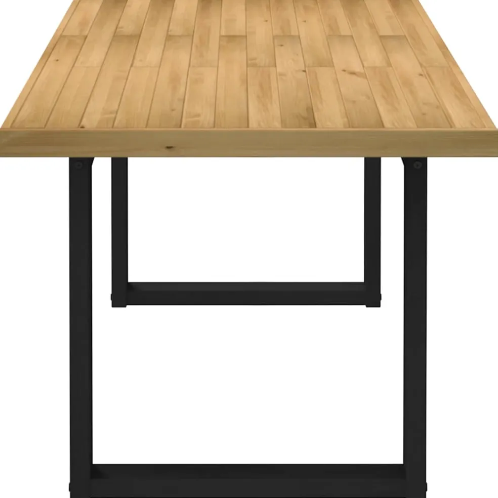 vidaXL Eettafel NOAIN U-vormige poten 180x90x75 cm massief grenenhout