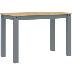 vidaXL Eettafel Panama 112x60x75 cm massief grenenhout grijs