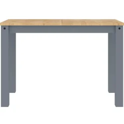 vidaXL Eettafel Panama 112x60x75 cm massief grenenhout grijs