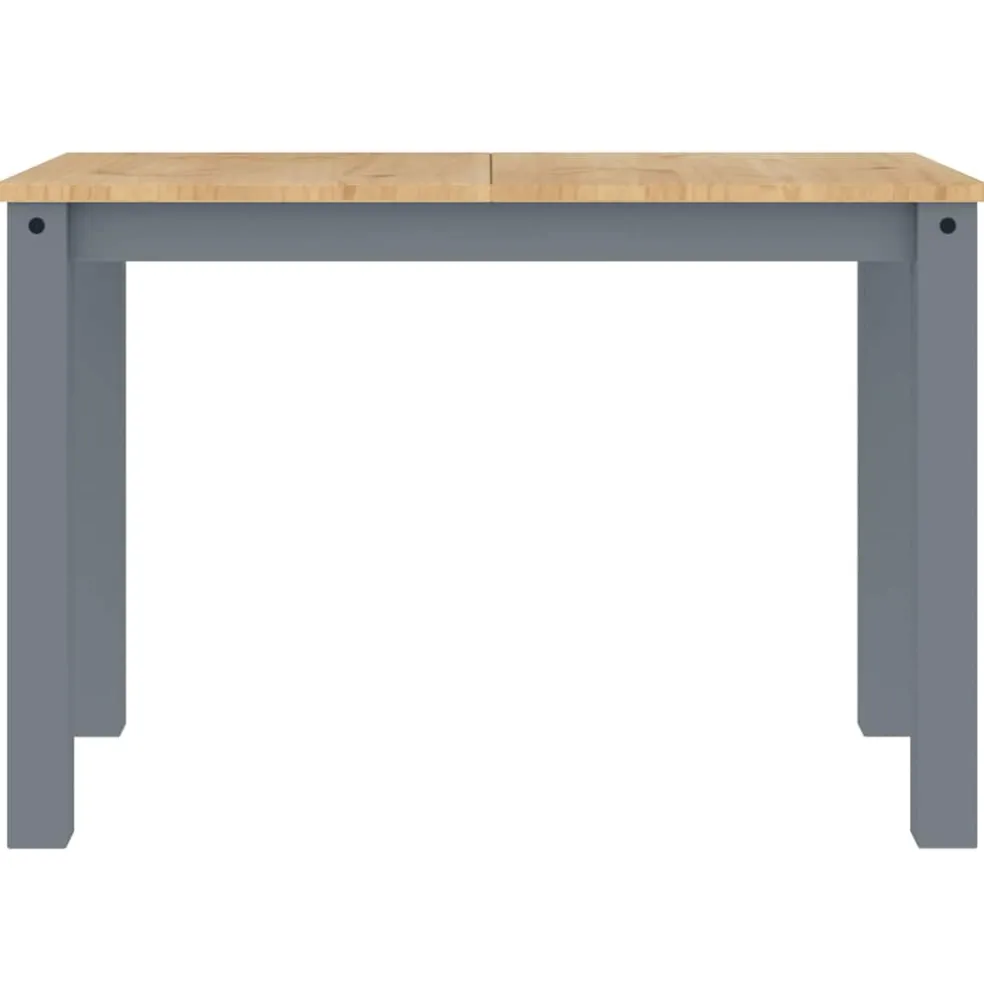 vidaXL Eettafel Panama 112x60x75 cm massief grenenhout grijs