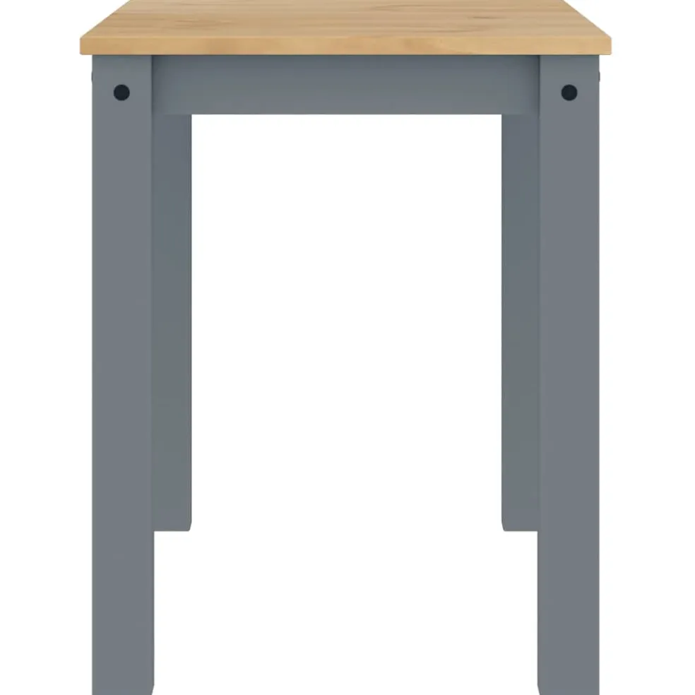 vidaXL Eettafel Panama 112x60x75 cm massief grenenhout grijs