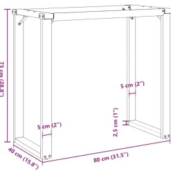 vidaXL Eettafelpoten O-frame 80x40x73 cm staal