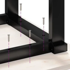 vidaXL Eettafelpoten O-frame 120x60x73 cm staal