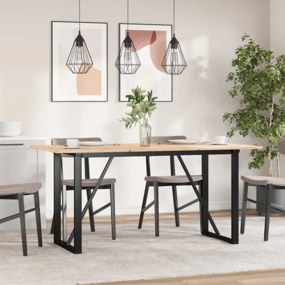 vidaXL Eettafelpoten O-frame 140x60x73 cm staal