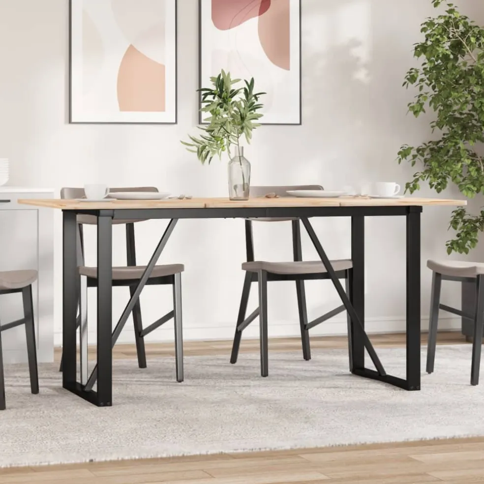 vidaXL Eettafelpoten O-frame 140x60x73 cm staal