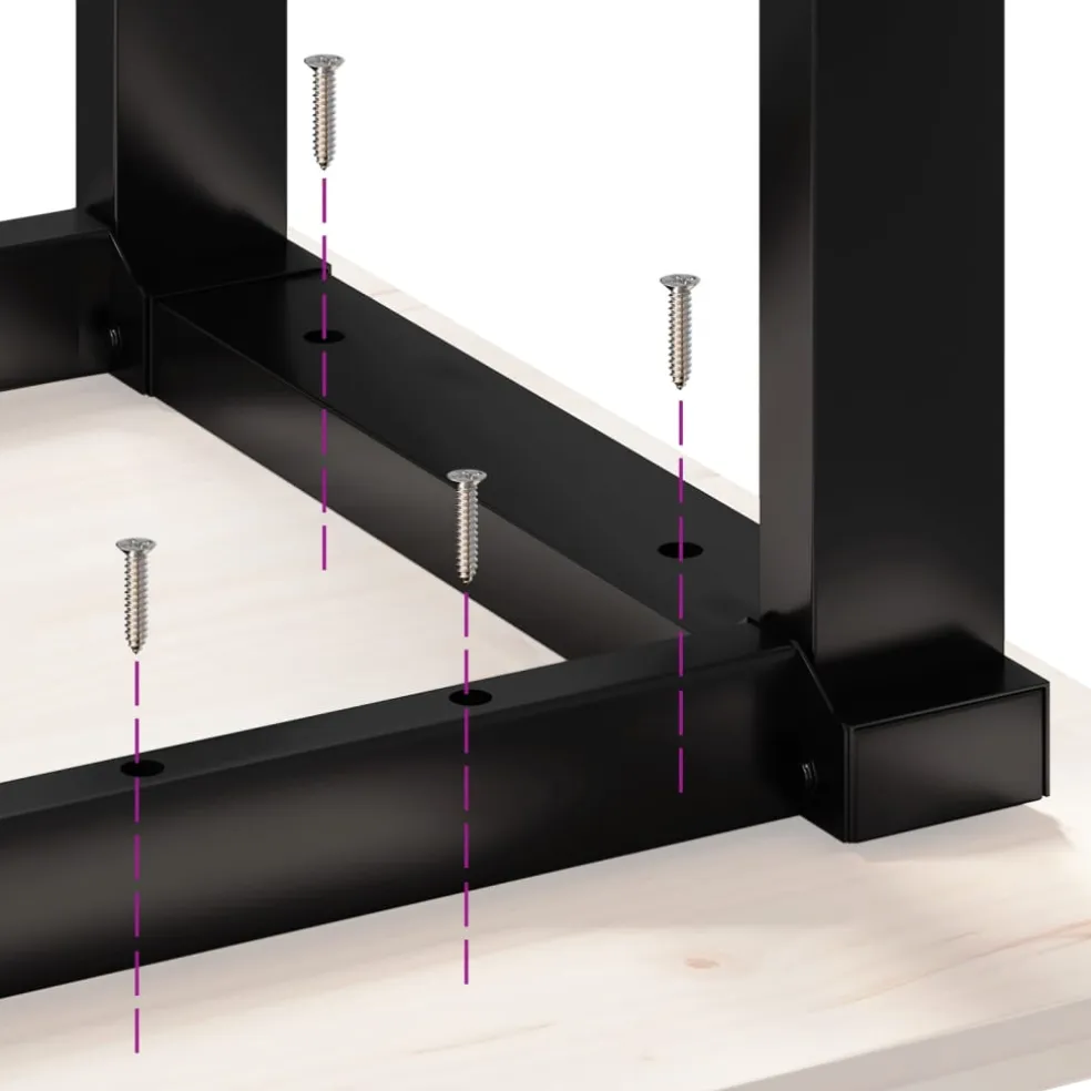 vidaXL Eettafelpoten O-frame 60x40x73 cm staal