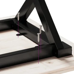 vidaXL Eettafelpoten X-frame 60x50x73 cm staal