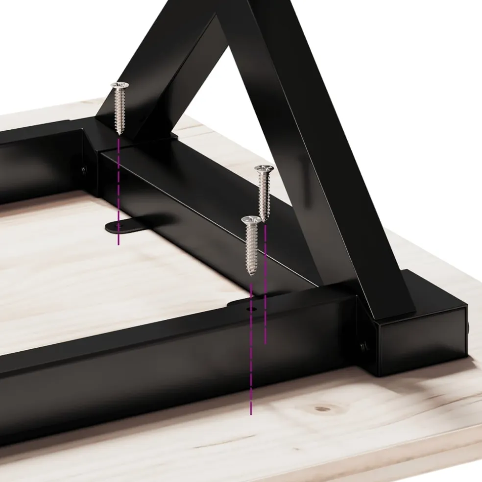 vidaXL Eettafelpoten X-frame 60x50x73 cm staal