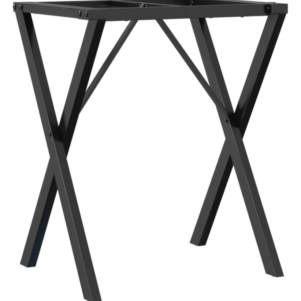 vidaXL Eettafelpoten X-frame 60x50x73 cm staal