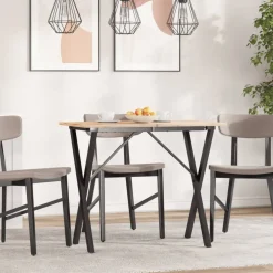 vidaXL Eettafelpoten X-frame 80x40x73 cm staal