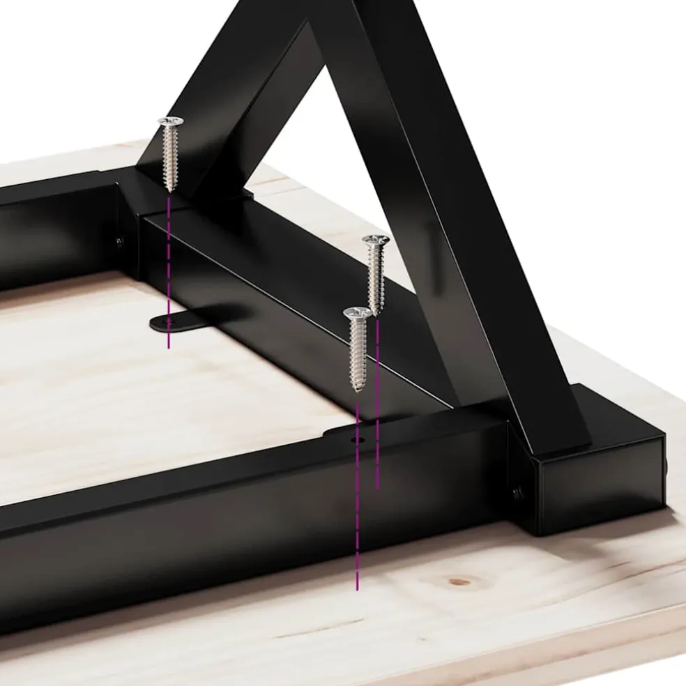 vidaXL Eettafelpoten X-frame 40x40x73 cm staal