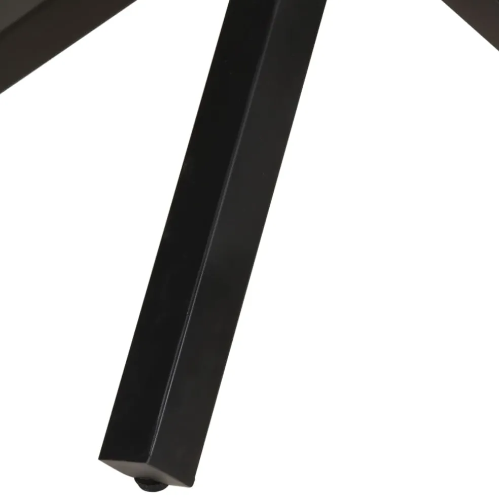 vidaXL Eettafel rond 100x100x75 cm ruw mangohout