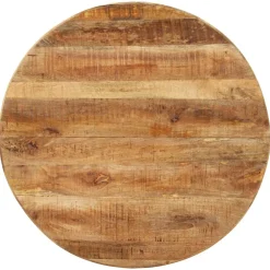 vidaXL Eettafel rond 100x100x75 cm ruw mangohout
