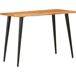 vidaXL Eettafels Bruin en zwart 110 x 55 x 78 cm Massief Mango Hout