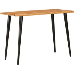 vidaXL Eettafels Bruin en zwart 110 x 55 x 78 cm Massief Mango Hout