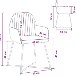 vidaXL Eettafelstoelen 4 st fluweel Zwart 55 x 50 x 84 cm