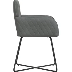 vidaXL Eettafelstoelen 4 st fluweel Donkergrijs 59 x 56,5 x 86 cm