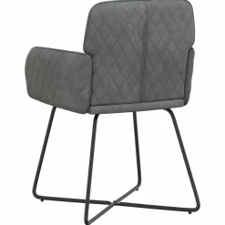 vidaXL Eettafelstoelen 4 st fluweel Donkergrijs 59 x 56,5 x 86 cm