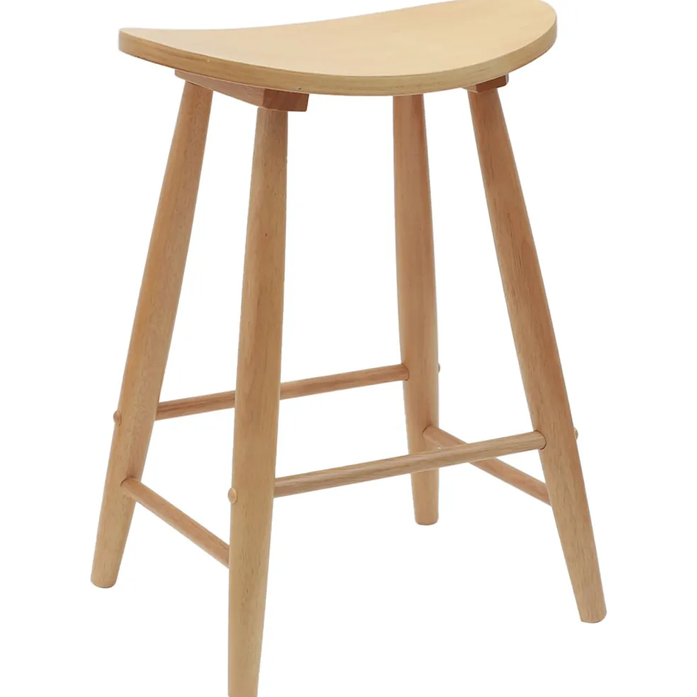 vidaXL Eettafelstoelen 2 st Massief Rubberhout Naturel 46 x 37 x 63 cm