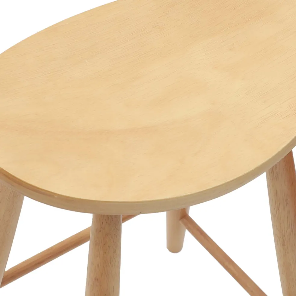 vidaXL Eettafelstoelen 2 st Massief Rubberhout Naturel 46 x 37 x 63 cm