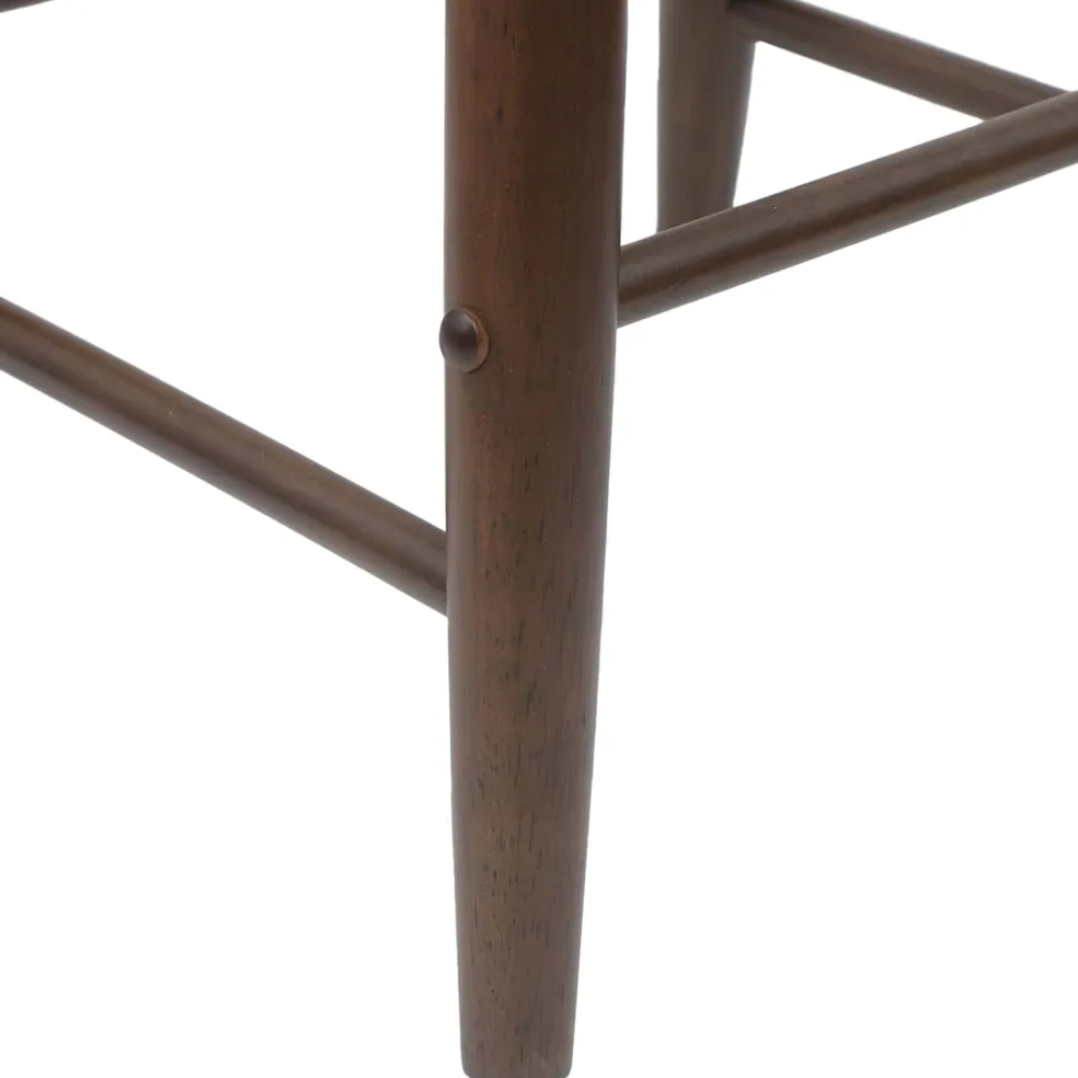vidaXL Eettafelstoelen 2 st Massief Rubberhout Licht Bruin