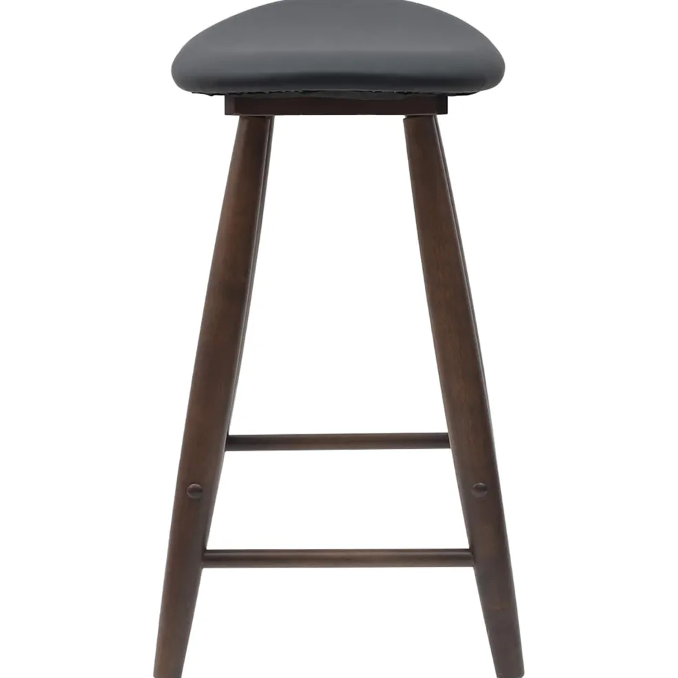 vidaXL Eettafelstoelen 2 st Massief Rubberhout Licht Bruin