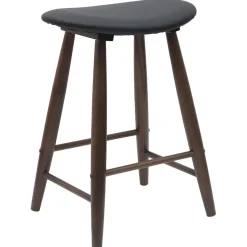vidaXL Eettafelstoelen 2 st Massief Rubberhout Licht Bruin