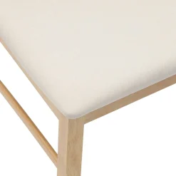 vidaXL Eettafelstoelen 2 st Massief Rubberhout Naturel 43 x 54 x 89 cm