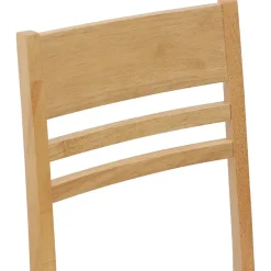 vidaXL Eettafelstoelen 2 st Massief Rubberhout Naturel 43 x 54 x 89 cm