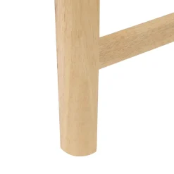 vidaXL Eettafelstoelen 2 st Massief Rubberhout Naturel 48 x 49 x 95 cm