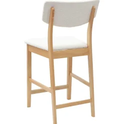 vidaXL Eettafelstoelen 2 st Massief Rubberhout Naturel 48 x 49 x 95 cm