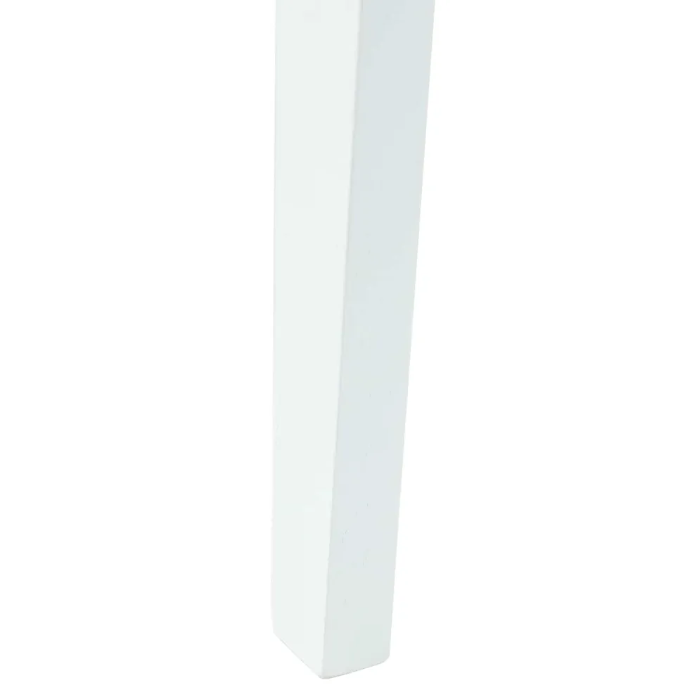 vidaXL Eettafelstoelen 2 st Massief Rubberhout Wit 42 x 47.5 x 81 cm