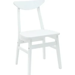 vidaXL Eettafelstoelen 2 st Massief Rubberhout Wit 46 x 37 x 63 cm