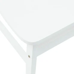 vidaXL Eettafelstoelen 2 st Massief Rubberhout Wit 46 x 37 x 63 cm