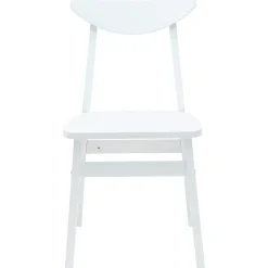 vidaXL Eettafelstoelen 2 st Massief Rubberhout Wit 46 x 37 x 63 cm