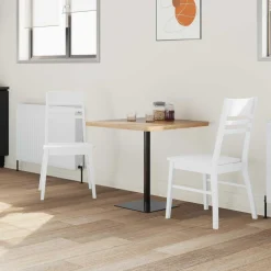 vidaXL Eettafelstoelen 2 st Massief Rubberhout Wit 43 x 54 x 89 cm