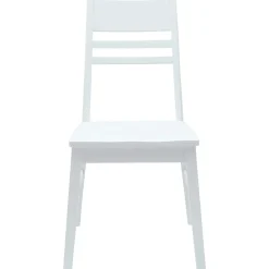 vidaXL Eettafelstoelen 2 st Massief Rubberhout Wit 43 x 54 x 89 cm
