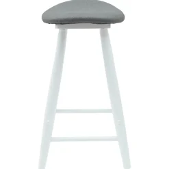 vidaXL Eettafelstoelen 2 st Massief Rubberhout Wit 46 x 37 x 63 cm