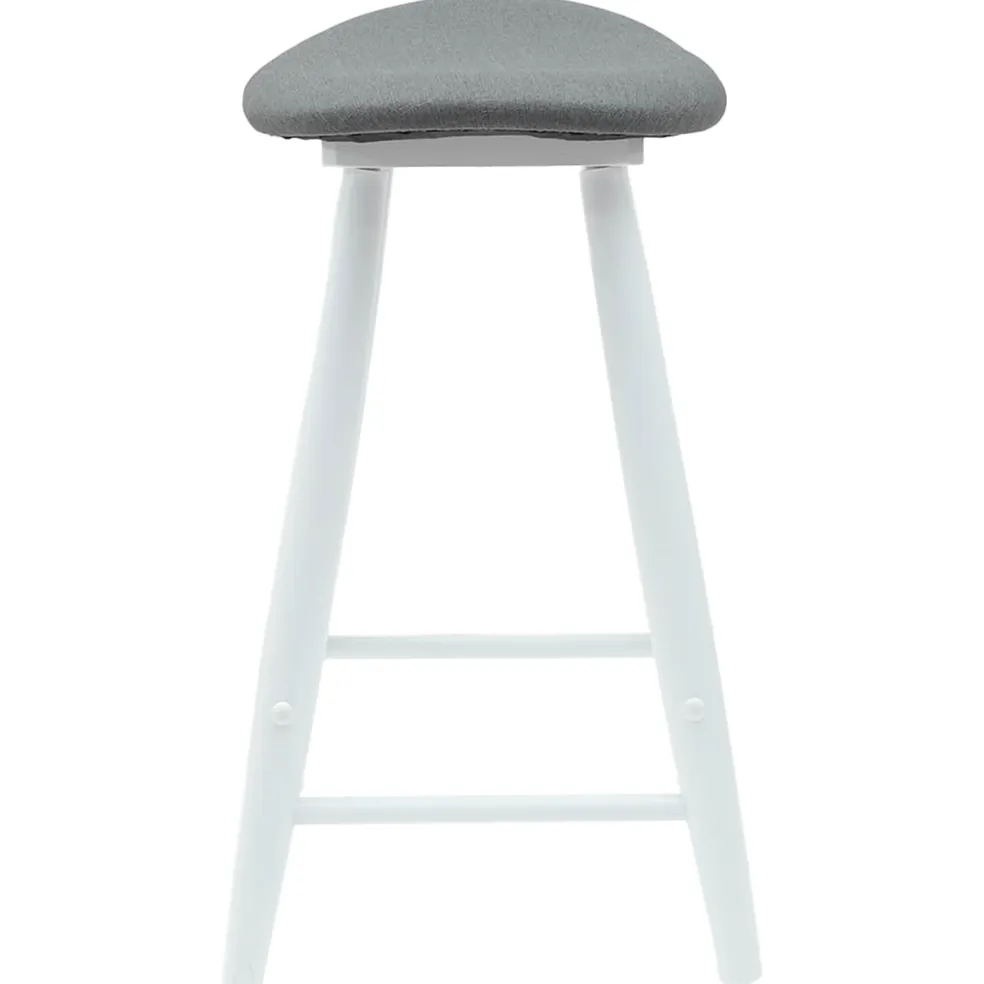 vidaXL Eettafelstoelen 2 st Massief Rubberhout Wit 46 x 37 x 63 cm
