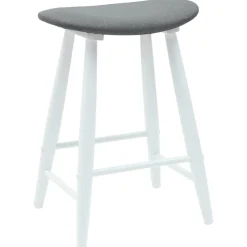 vidaXL Eettafelstoelen 2 st Massief Rubberhout Wit 46 x 37 x 63 cm