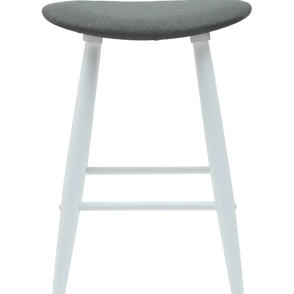 vidaXL Eettafelstoelen 2 st Massief Rubberhout Wit 46 x 37 x 63 cm