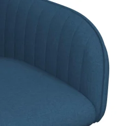 vidaXL Eettafelstoelen 4 st Stof Blauw 56,5 x 50 x 87,5 cm