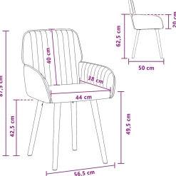 vidaXL Eettafelstoelen 4 st Stof Blauw 56,5 x 50 x 87,5 cm