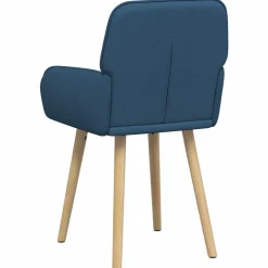 vidaXL Eettafelstoelen 4 st Stof Blauw 56,5 x 50 x 87,5 cm