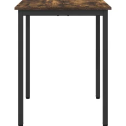 vidaXL Eettafels 60 x 60 x 75 cm Bewerkt hout Gerookt eiken Vierkant