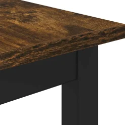 vidaXL Eettafels 60 x 60 x 75 cm Bewerkt hout Gerookt eiken Vierkant